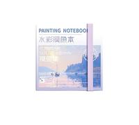 Cuaderno de dibujo de acuarela de artistas: bloc de 50 páginas de 300 g/m², juego de pintura de viaje con paleta, cuaderno de dibujo portátil de acuarela