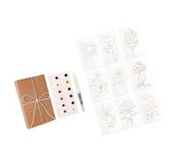 Cuaderno de dibujo plegable de acuarela con 12 pinturas de acuarela para viajes fáciles y artistas estudiantes, expresión creativa, arte plegable