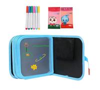Cuaderno de dibujo reutilizable | Bloque de pintura borrable, Bloque de dibujo con 12 rotuladores - Para actividades artísticas, viajes, escuela, clase, juego educativo y aprendizaje