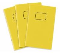 Cuaderno de ejercicios cuadriculado A5 de 10 mm, 144 páginas, 70 g/m², papel blanco, diagrama de matemáticas, bloc de notas, colores surtidos, 3 libros