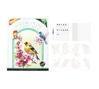 Cuaderno De Ejercicios De Acuarela - Bloque De Papel De Acuarela | Libro Para Colorear Con Agua Y Cuaderno De Dibujos Para Adultos | Portátil 3 Pliegues | Alfombra Dada De Dibujo Reutilizable Para