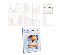 Cuaderno de Ejercicios de Acuarela para Adultos Bloc de Dibujo y Pintura