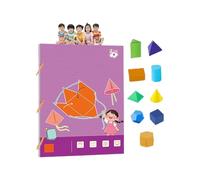 Cuaderno de ejercicios de geometría educativa, libro de aprendizaje con modelos geométricos plegables para niños en edad preescolar de 6 a 12 años