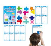 Cuaderno de ejercicios de geometría | Kit de aprendizaje de geometría interactivo con cuerda tirante | Juguete 3D para aprender volumen, superficies, área y dibujo, para 5 a 12 años, familias y verano