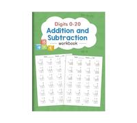 Cuaderno de ejercicios de operaciones matemáticas con 21 hojas de operaciones de suma y resta para niños en edad preescolar