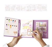 Cuaderno de ejercicios de pintura de acuarela - Juego de pinceles de papel de 17 cm, actividad tranquila, herramienta de relajación creativa adecuada para principiantes | Perfecto para adolescentes
