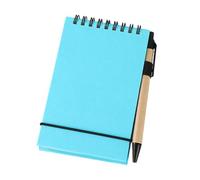 Cuaderno de encuadernación de doble bobina, 50 hojas, sin rayas, 3 x 4.5 pulgadas, tamaño bolsillo, cierre de correa elástica para tomar notas diarias, cuaderno de bolsillo