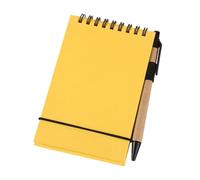Cuaderno de encuadernación de doble bobina, 50 hojas sin rayas, 3 x 4.5 pulgadas, tamaño bolsillo, cierre de correa elástica para tomar notas diarias