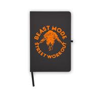 Cuaderno de entrenamiento callejero Beast Mode, páginas en blanco, cubierta de piel sintética, planificador, diario, cuaderno de trabajo