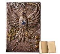 Cuaderno de escritura de Journal - Vintage Sketchbook | Diario de viaje hecho a mano para escribir con marcadores, tapa dura personal mañana, herramienta de diario para hombres y mujeres