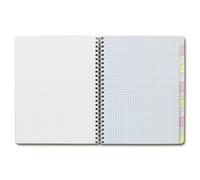 Cuaderno de espiral Clairefontaine - Gr fico con 12 pesta as 60 hojas - 6 3/4