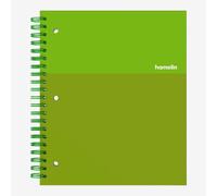 Cuaderno de espiral Hamelin de 8,5 x 11 pulgadas, tapa dura con rayas universitarias, 90 hojas/180 p ginas, cuaderno de 3 materias, verde esmeralda