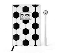 Cuaderno De Fútbol, 2026 Cuaderno del alumno, Ideal para Bullet Journal, Trabajo y Estudio, Material Escolar y Papelería para Mujeres y HombresEdición Para Aficionados Al Fútbol, Formato A5