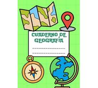 CUADERNO DE GEOGRAFÍA: Cuaderno A4 con tapa blanda, papel pautado a líneas, 120 hojas