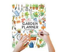 Cuaderno de jardín, planificador de jardín de 12 meses y libro de registro | Cuaderno de planificación de jardinería, seguimiento de plantas para paisajes, cama elevada, entusiastas del patio trasero
