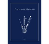 Cuaderno de laboratorio de química, libreta cientifica para laboratorio químico, física, biología, farmacia, cuadricula: diario de apuntes de 120 páginas, 60 hojas, 8,5”x11”, azul, 90g, en español