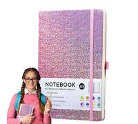 Cuaderno de lentejuelas con líneas y purpurina para pelar - Cuaderno con purpurina - Diario de tapa dura A5 | 8,4 x 5,7 pulgadas, 160 páginas con líneas de purpurina no se despegan cuaderno de tapa