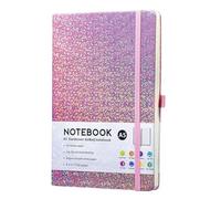 Cuaderno de lentejuelas genérico para niñas - Planificador diario | Cuaderno de notas A5 con purpurina de 160 páginas con tapa dura para tomar notas 8,4 x 5,7 pulgadas