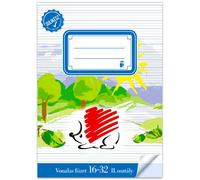 Cuaderno de líneas ICO Sweetie preparado para 2º grado - A5, 16-32