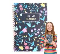 Cuaderno de lista de tareas, planificador de citas en | Planificador diario A5,Organizador de tareas diarias Lista de verificación de tareas de escritura para uso personal profe