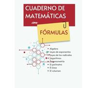 CUADERNO DE MATEMÁTICAS con FÓRMULAS: Incluye todas las fórmulas clave, lo que permite a los usuarios revisarlas fácilmente.