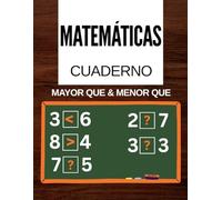 Cuaderno de Matemáticas: Mayor que o Menor que: Fichas de Matemáticas para Primaria (1.º a 6.º): Mayor, Menor e Igual | Ejercicios de Sumas y Restas | Juegos y Actividades Matemáticas