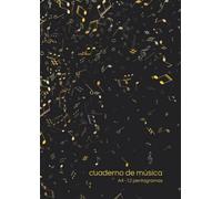 Cuaderno de música: 12 pentagramas | Libreta de pentagramas A4 | 110 paginas 21 x 29,7 | Partitura en blanco | Papel pentagramado para notación musical