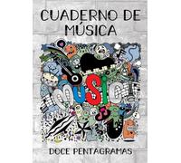 CUADERNO DE MÚSICA EN BLANCO - PÁGINAS CON DOCE PENTAGRAMAS - PÁGINAS RAYADAS INTERCALADAS: Libreta para notación de letra y música tamaño A4, para alumnos de ESO, intérpretes o estudiantes de música