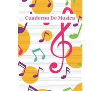 Cuaderno De Musica Pentagrama: Libreta para notación musical, papel pentagramado, 12 pentagramas por página, tamaño grande A4, 110 páginas