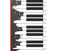 Cuaderno De Musica Pentagrama Para Piano: 6 sistemas de 2 pentagramas de piano por página - en blanco - A4 -110 paginas - escuela de música, niño, estudiante