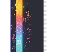 Cuaderno De Musica Pentagrama Para Piano: 6 sistemas de 2 pentagramas de piano por página - en blanco - A4 - 110 paginas - escuela de música, niño, estudiante