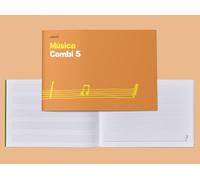 Cuaderno de música SUMMER para iniciación musical | 5 pentagramas de 16 mm por página | Formato apaisado 24 x 17 cm | Papel ecológico | Páginas para anotaciones y colorear | Grapa | Color Naranja