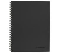 Cuaderno de negocios Cambridge Notebook de 19 x 24 cm, 80 hojas, rayado, agenda de actividades, tapa flexible, espiral, gris (06122)