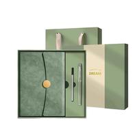 Cuaderno de negocios de piel sintética para oficina, tamaño A5, color verde matcha, juego de 3 piezas