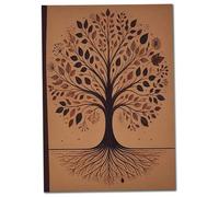 Cuaderno de notas a rayas A5 λ Papel 100% reciclado o certificado PEFC γ Escritura suave ・ Cobertura sostenible ecológica para cuidar el planeta mientras escribe tus mejores ideas. (árbol)