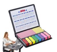 Cuaderno de notas adhesivas, juego de banderas de libros de colores, caja de embalaje de piel sintética, cuaderno de bandera de notas adhesivas, notas adhesivas con calendario para vacaciones