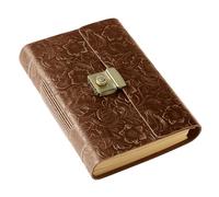 Cuaderno de notas antiguo de cuero con contraseñas, papel grueso para el trabajo, viajes, vida diaria, planificador con contraseña para el trabajo, hogar, escuela