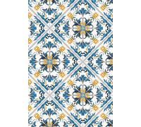 Cuaderno de notas con diseño de azulejo vintage: Tapa blanda 6x9” - 120 páginas - Interior con líneas simples - Ideal para diario, notebook o escritura libre