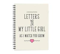 Cuaderno de notas con texto en inglés "Letters to My Little Girl", regalo para hija, diario de memoria de crecimiento, recuerdo sincero, diseño atemporal, 21 x 14,5 cm, para recordatorios de notas