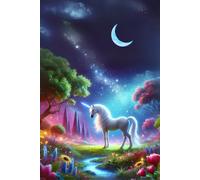 Cuaderno de notas con unicornios para adultos - Destellos de Magia y Misterio: Tamaño 15,24 x 22,86 cm (6 x 9 pulgadas), 100 páginas, 25 líneas finas por página