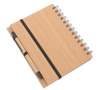 Cuaderno de Notas de Espiral con Cubierta de Madera de Caña, 1 Juego