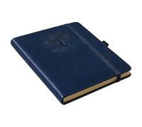 Cuaderno de notas y diario genérico | Diario de estilo retro con papel grueso y cuadrícula de puntos, cuaderno de cuero, para escritura, toma de notas, planificación, escuela, trabajo, oficina,