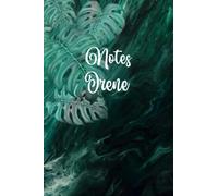 Cuaderno de notes personalizado Irene con dieño marmol y monstera, tamaño A5, a rayas, 99 páginas ideal para regalar, 50 hojas, libreta lineas