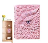 Cuaderno de ojos genérico, Resin Engraving Hardcover Journal, 6,1 x 1,57 x 7,4 pulgadas Compact y Premium, Embossed Fantasy Writing Notepad for Dragon Lovers, Travel Diary Sketchbook