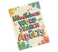 Cuaderno de papel con búsqueda de palabras Mindfulness Focusing Word Search para descansos para promover la calma y la concentración, cuaderno de actividades