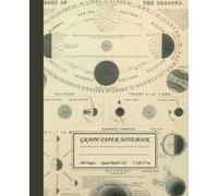 Cuaderno de Papel Cuadriculado Quad Ruled 5x5: Hermosa Ilustración de Astronomia Planetas vintage. Regalo para Estudiantes de Matemáticas, Física e ... Estética. 7.5x9.25. 108 Páginas (54 Hojas).