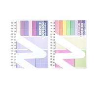 Cuaderno de papel recargable y juego de notas adhesivas para estudiantes trabajadores que toman tareas de planificación diaria, gestión de tareas, estudiante adhesivo