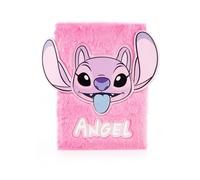 Cuaderno De Peluche Lilo Y Stitch A5 Rosa Ángel Idea De Regalo