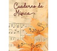 Cuaderno de pentagramas. Libreta de música DIN A4. 12 pentagramas por página. Partitura en blanco, sin compases ni claves. 100 hojas. Tapa blanda mate.