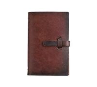 Cuaderno de piel recargable A5, cuaderno vintage con 6 anillas, bolsillo, 160 páginas de papel, diario de cuero, regalo de San Valentín para hombres y mujeres, cuaderno de cuero para escritores